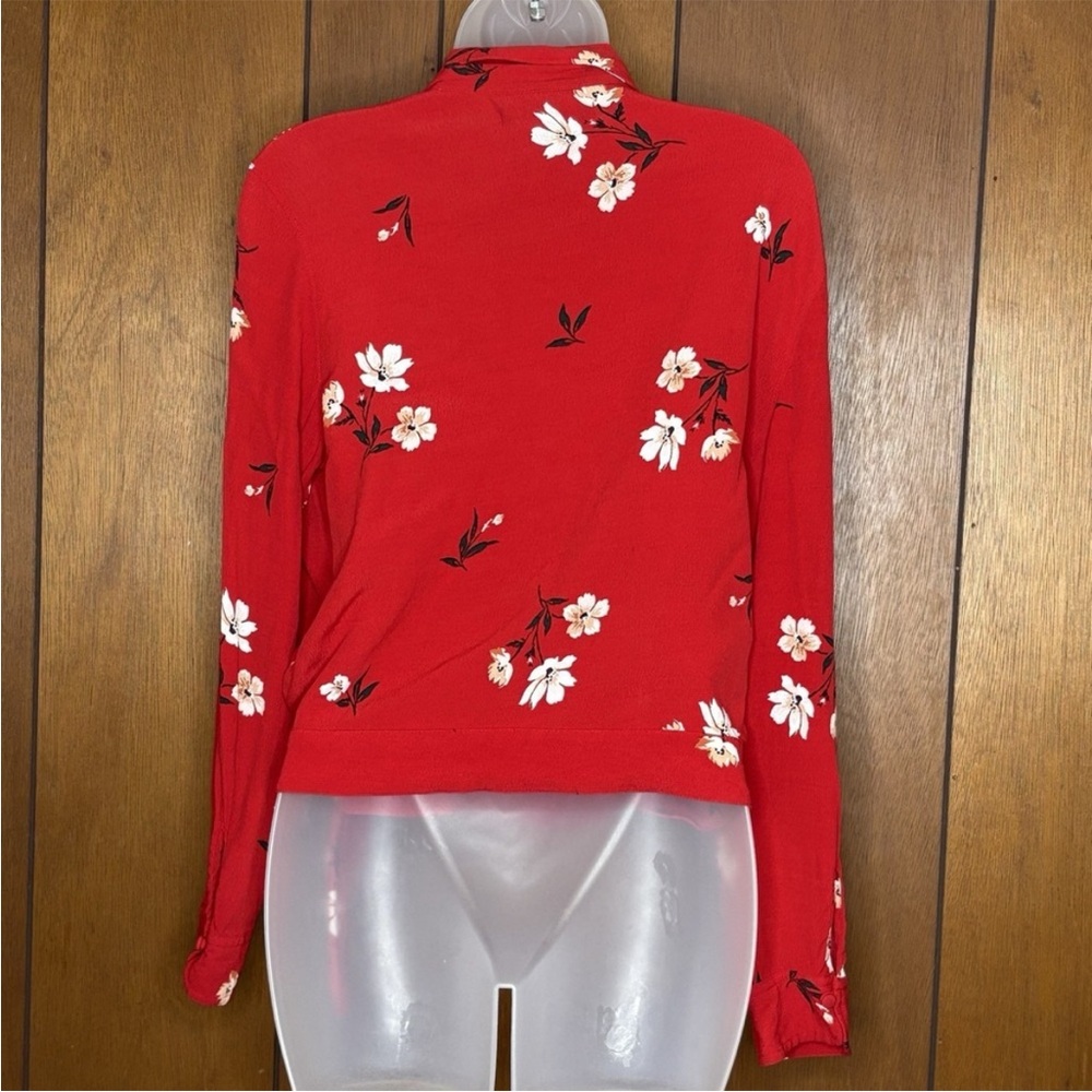 Abercrombie & Fitch Red Floral Blouse - Picture 2 of 5